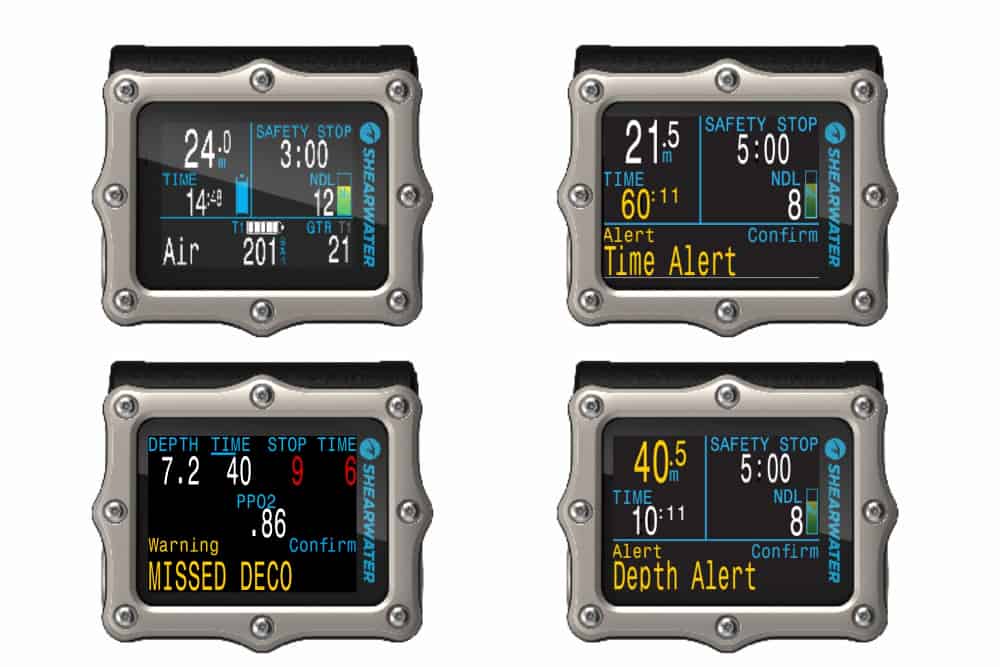 Shearwater Perdix 2: visual alarms