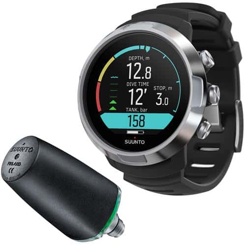 The Suunto D5 has visual, vibration, and sound alarms