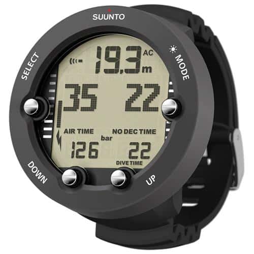 Vyper Novo features several types of alarms, including depth, time, and ascent rate alarms, as well as low battery and dive time alarms