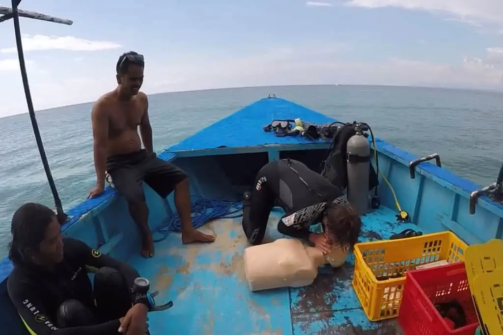 CPR skill in PADI's Rescue Diver Course