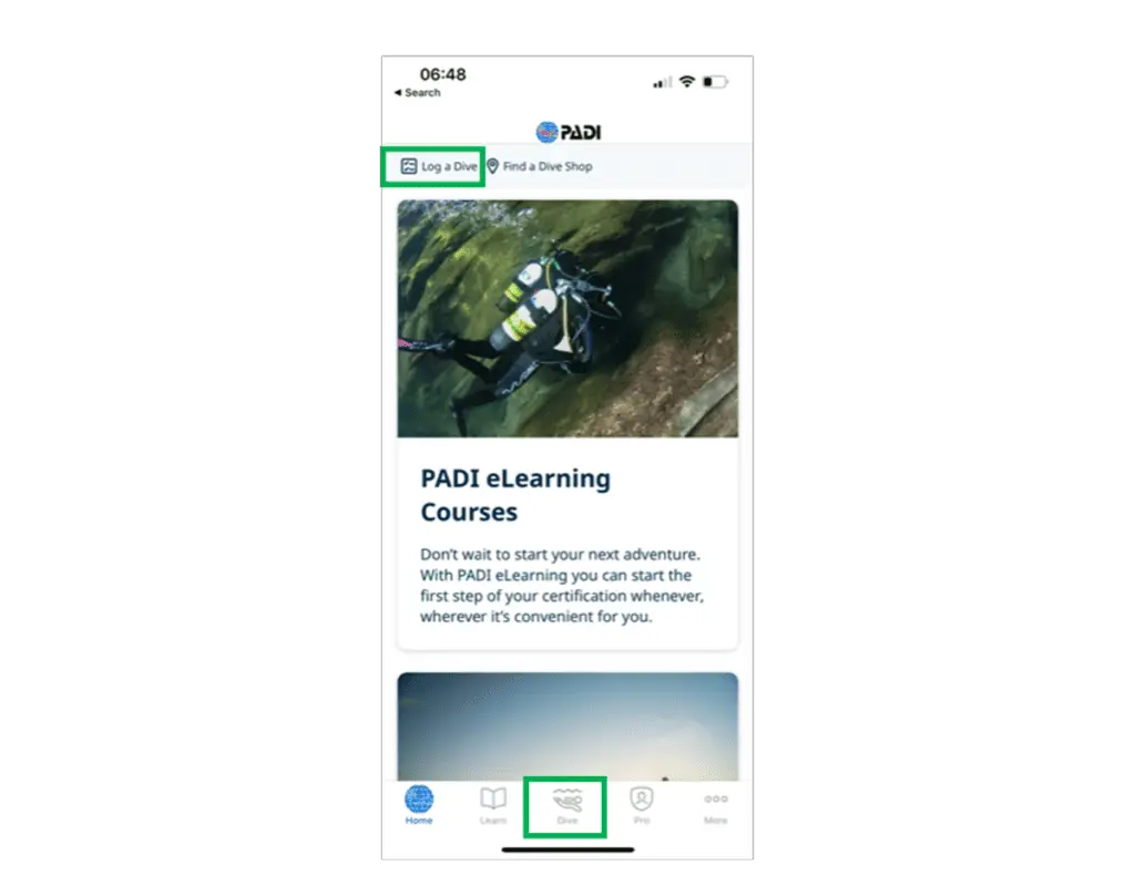 How To Log Dives In The PADI APP