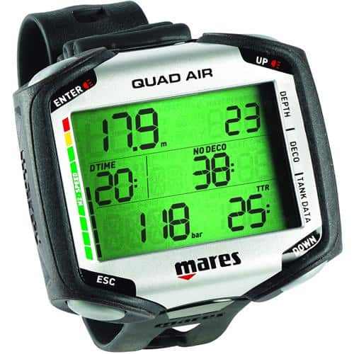 The Mares Quad features a huge screen, making it easily readable in most diving conditions